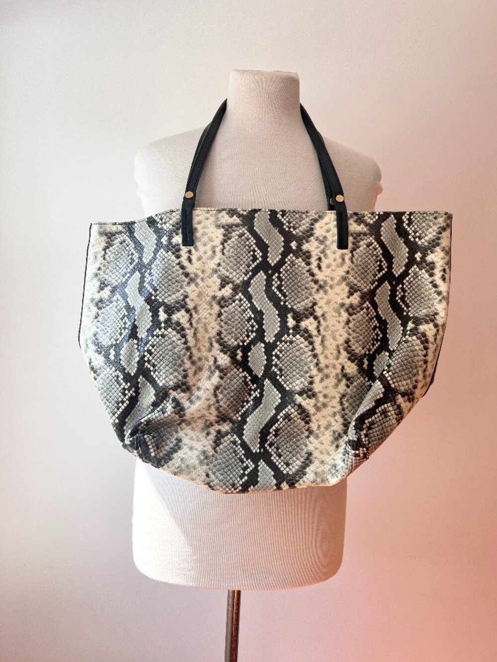 Gigi NY Snakeskin embossed Tote Bag